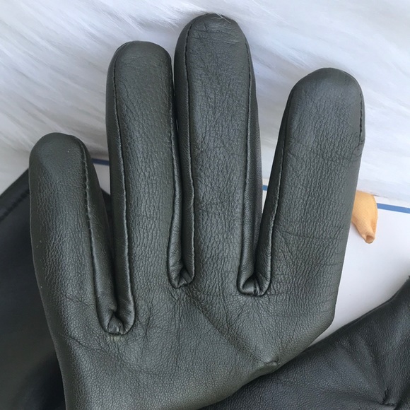 LEATHER GLOVES GREEN - Picture 7 of 7